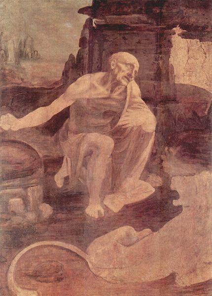 LEONARDO da Vinci Unfinished painting of St. Jerome in the Wilderness Germany oil painting art